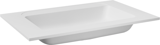 Balmani Tablo Strada Einzelwaschtisch Marmorkomposit (Weiß Matt) 90 x 55 cm