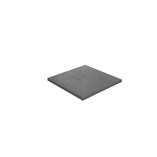 Linie Rumba receveur de douche 80 x 80 cm acrylique gris foncé texture ardoise