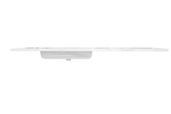 Storke Diva plan vasque asymétrique à gauche marbre composite brillant 150 x 52 cm