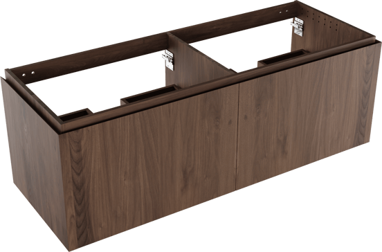 Balmani Eclips meuble sous-vasque suspendu 150 x 55 cm Noyer américain 4 tiroirs