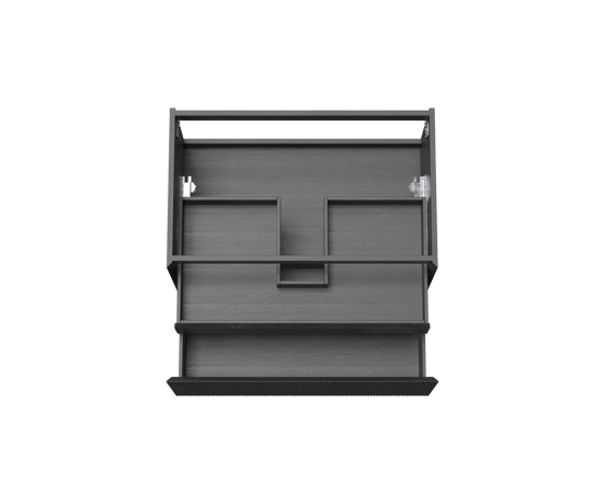 Balmani Fila meuble sous-lavabo suspendu 90 x 55 cm placage chêne noir 2 tiroirs