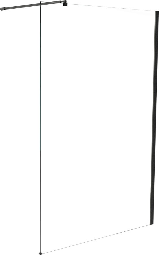 Linie Walk-In douche à l'italienne 120 x 200 cm verre transparent profil noir mat