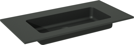 Storke Scuro vasque simple quartz mat 80 x 40 cm