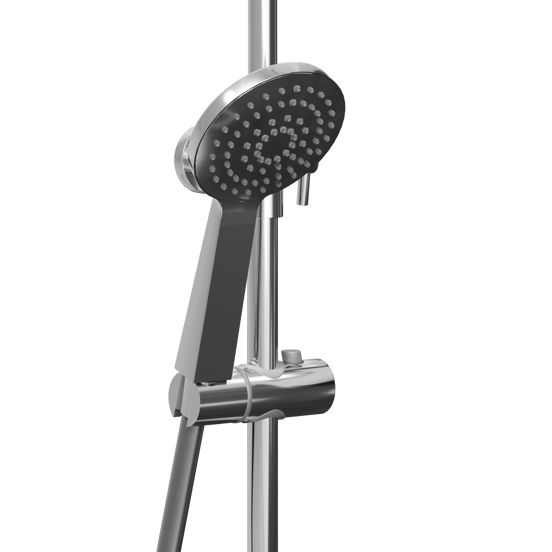 SanyOne Minerva thermostatische kraan regendoucheset Glanzend Chroom