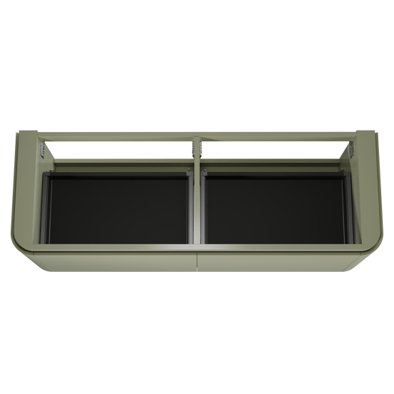 Balmani Moon zwevende wastafelonderkast 160 x 55 cm saliegroen 4 lades