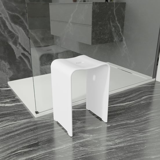 Luca Varess Coco chaise de douche blanc mat