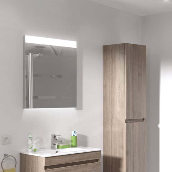 Storke Lucera rechthoekig badkamerspiegel 60 x 70 cm met spiegelverlichting en anti-damp