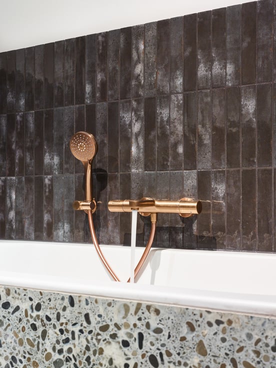 Blaufoss Apollo  robinet de bain robinet thermostatique montage mural extérieur Brushed Rosegold