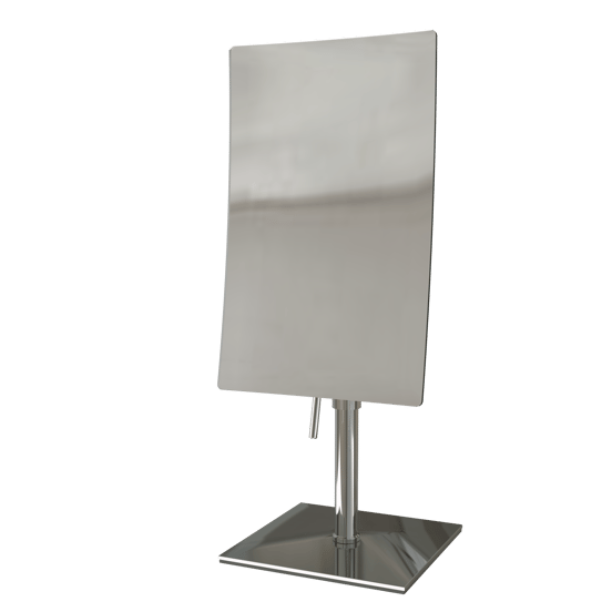 Blaufoss Make-up-Spiegel rechteckig, Chrom stehend, 21 x 13 cm