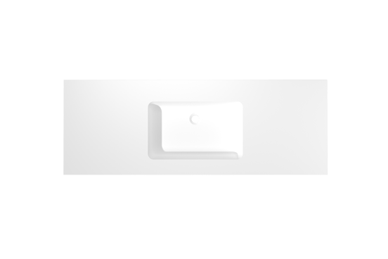 Storke Mata Einzelwaschtisch, Solid Surface matt, 145 x 52 cm