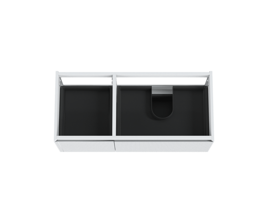 Balmani Fila meuble sous-vasque suspendu 120 x 55 cm asymétrique à droite blanc mat 4 tiroirs