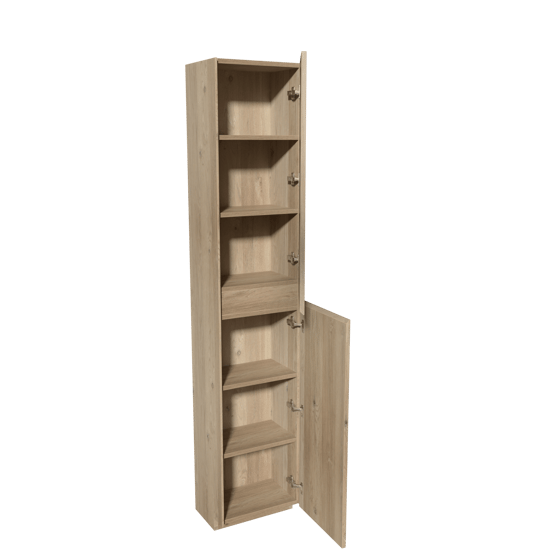 Storke Edge Badhochschrank: Stehend, rechts, Eiche rustikal, 40 x 30 x 200 cm