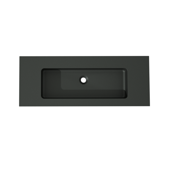 Storke Scuro enkele wastafel mat kwarts 100 x 40 cm