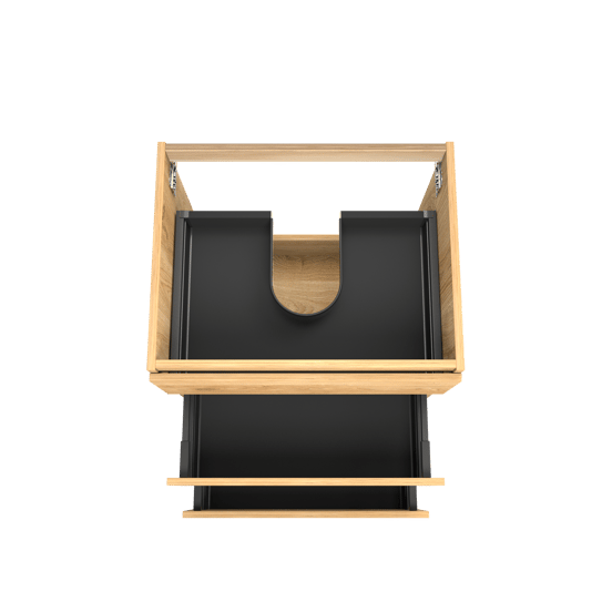 Balmani Lucida staande wastafelonderkast 67,5 x 55 cm ruwe eik 3 lades