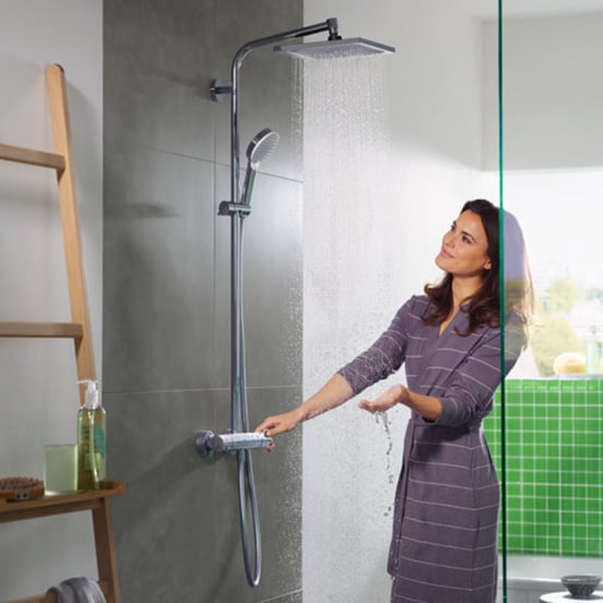 Hansgrohe Crometta E 240 Duschsystem: Chrom Glänzend