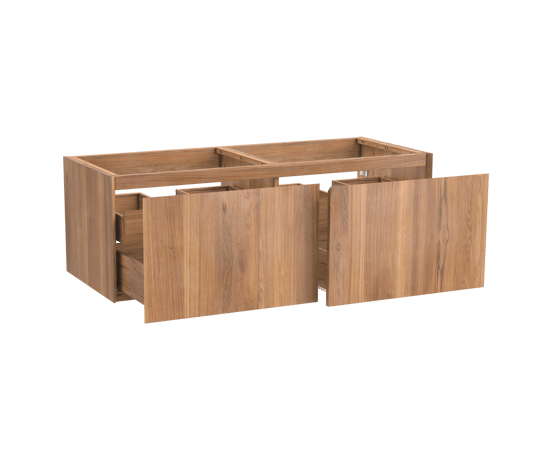 Balmani Idra zwevende wastafelonderkast 135 x 55 cm teak 4 lades