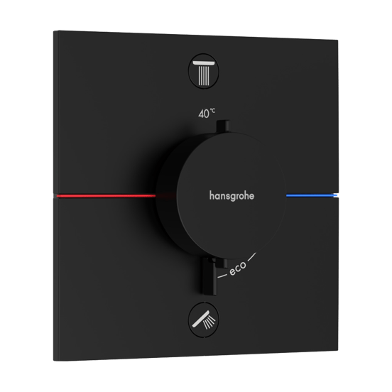 Hansgrohe Showerselect Comfort E Robinet de baignoire encastré 2 sorties noir mat