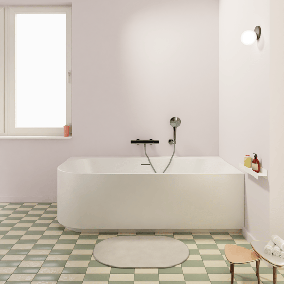 Luca Varess Laguna tweepersoons hoekbad rechts 170 x 85 cm acryl mat wit