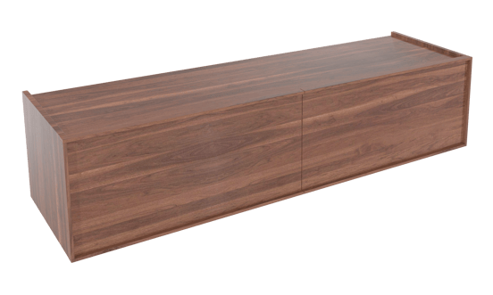 Balmani Quadro meuble sous-lavabo suspendu 184 x 53 cm noyer Américain 4 tiroirs