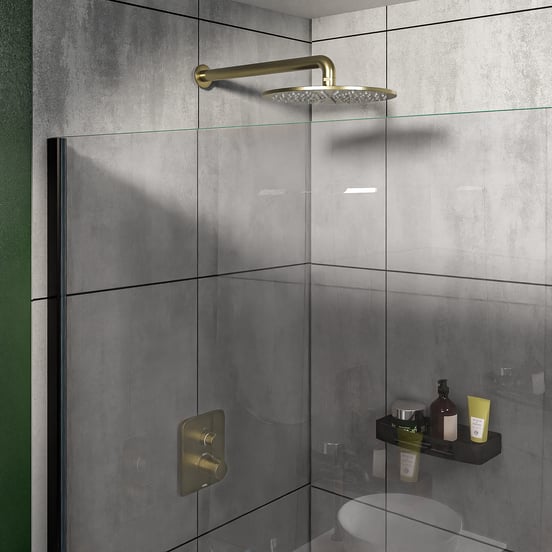 Blaufoss Smartbox Softline inbouw thermostaat 2 of 3 uitgangen Brushed Champagne Gold incl. inbouwelement