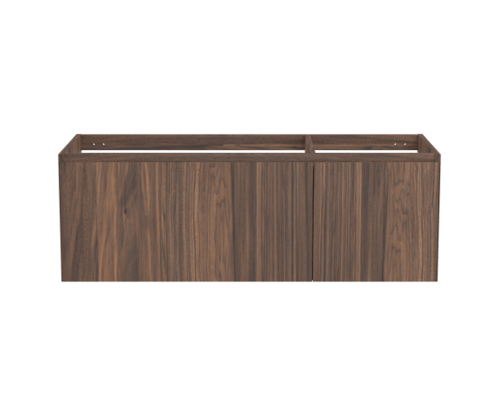 Balmani Idra zwevende wastafelonderkast 135 x 55 cm asymmetrisch links fineer notenhout 4 lades