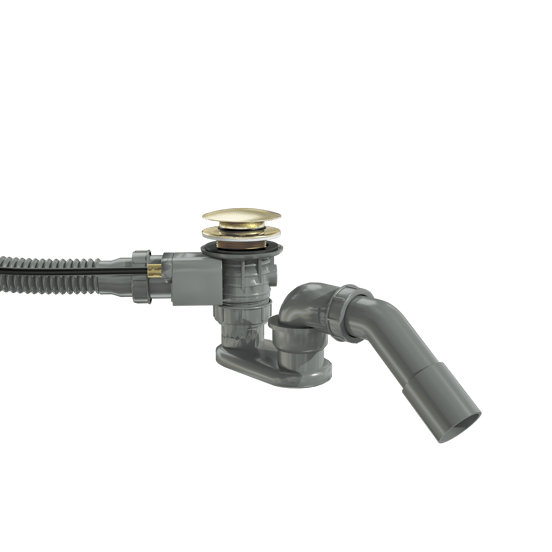 Santeg Unibath Flat badafvoer met overloop 70cm Brushed Champagne Gold