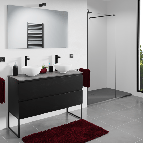 Linie Lado decoratieve frame Mat Zwart 120 x 44 cm