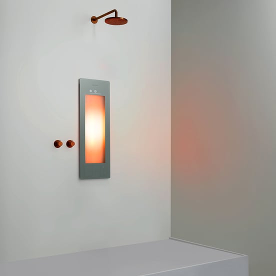 Sunshower Plus S encastrable en organic grey avec lumière infrarouge et UV