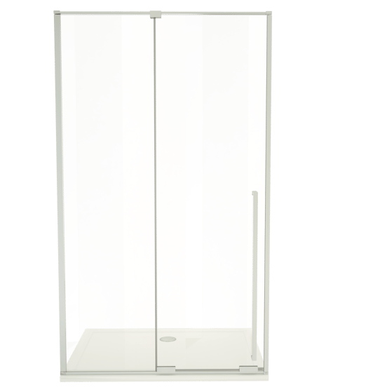 Luca Varess Stilus douche schuifdeur 120 x 200 cm helder glas glanzend chroom profiel