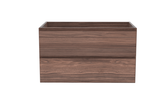 Balmani Mitra meuble sous-lavabo suspendu 90 x 55 cm placage noyer 2 tiroirs