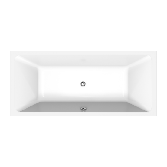 Luca Varess Sandrina tweepersoons inbouwbad 180 x 80 cm acryl Hoogglans Wit