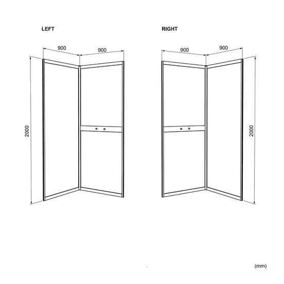 Luca Varess Talan cabine de douche avec portes pivotantes 90 x 90 cm verre transparent profil chrome mat