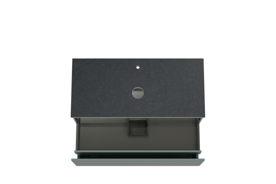 Balmani Sfera zwevend badmeubel 120 x 55 cm forest met Rock enkel wastafelblad in zwart graniet