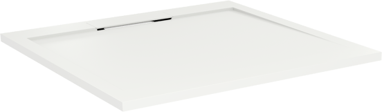 Balmani Andes Duschwanne: 90 x 90 cm, Solid Surface, Weiß matt