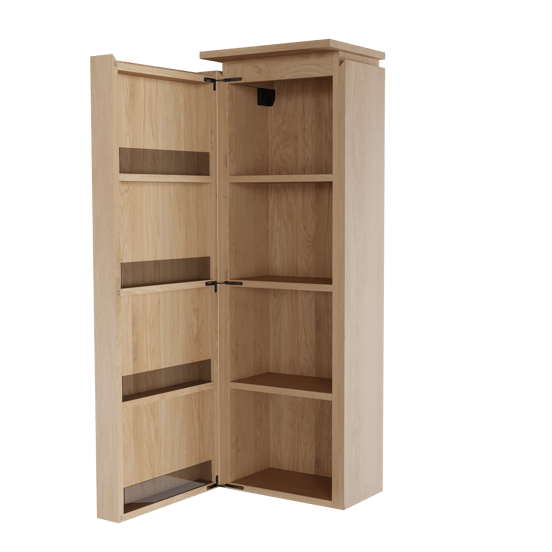 Balmani Eclips zwevende kolomkast links natuur eiken 44 x 32 x 130 cm