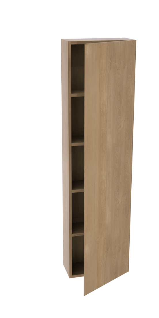Balmani Mitra Elements Badhochschrank: Hängend, Eiche Natur, 42 x 20 x 150 cm