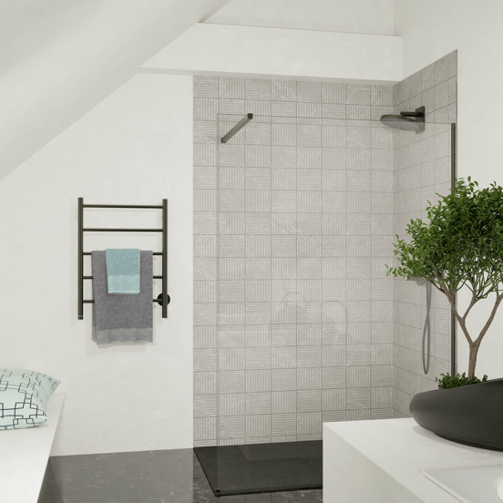 Blaufoss Odda Alto chauffe-serviette 75 x 55 cm brushed gunmetal 50W