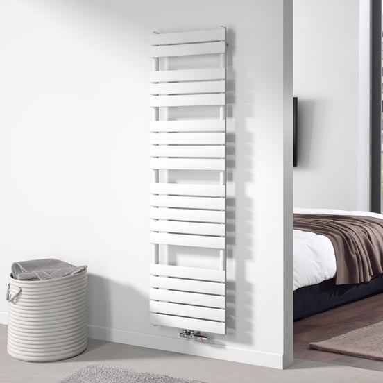 Vipera Vulcan sèche-serviettes simple 50 x 180 cm chauffage central blanc mat raccordement latéral et central 1.044W