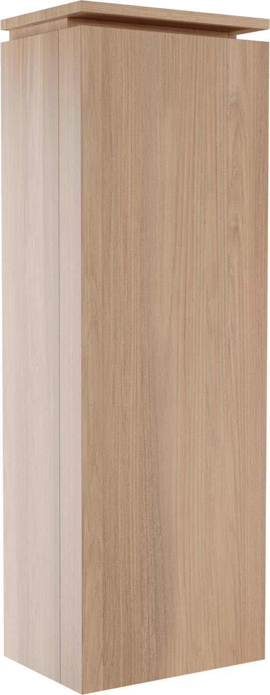 Balmani Eclips zwevende kolomkast rechts Teakhout 44 x 32 x 130 cm