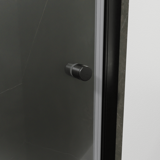 Luca Varess Kuresa douche draaideur 100 x 200 cm helder glas mat zwart profiel