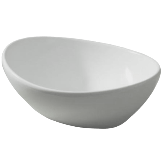 Luca Varess Denza waskom mat witte porselein ovaal 40,5 x 34 cm