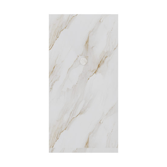 Luca Varess Suite receveur de douche 180 x 90 cm marbre composite Marble Gold 