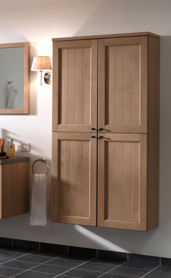 Balmani Lemon colonne salle de bains suspendue chêne vieilli 45 x 35 x 169 cm