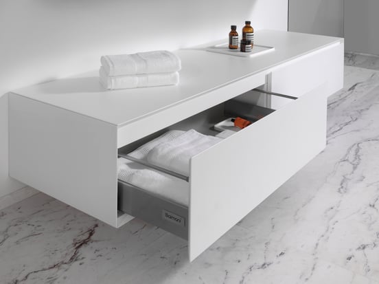 Balmani Mitra Elements meuble sous-vasque suspendu 180 x 50 cm blanc mat 2 tiroirs