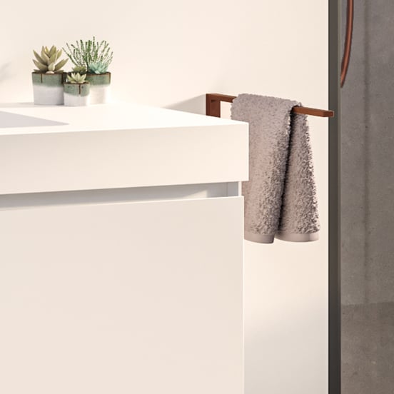 Blaufoss Noma handdoekhouder Brushed Rosegold 41cm