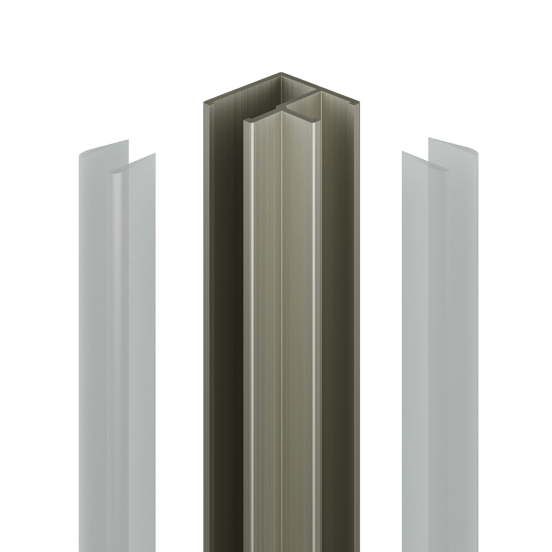 Balmani Modular hoekprofiel 200 cm brushed coolmetal