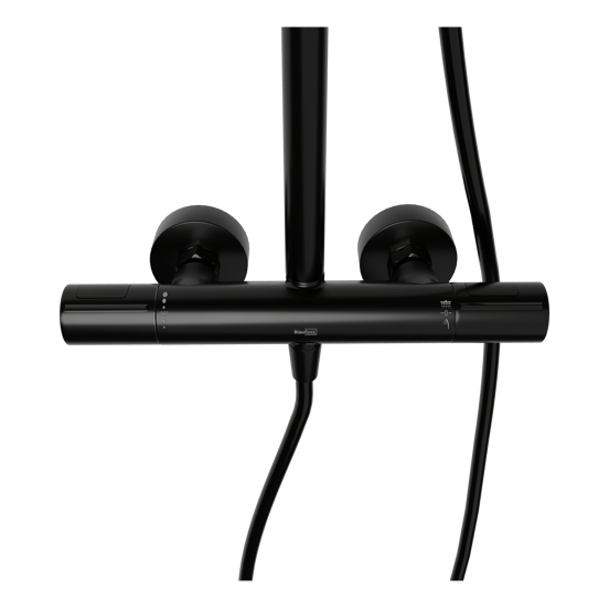 BLAUFOSS Nola 300 opbouw regendoucheset thermostatische kraan Mat Zwart