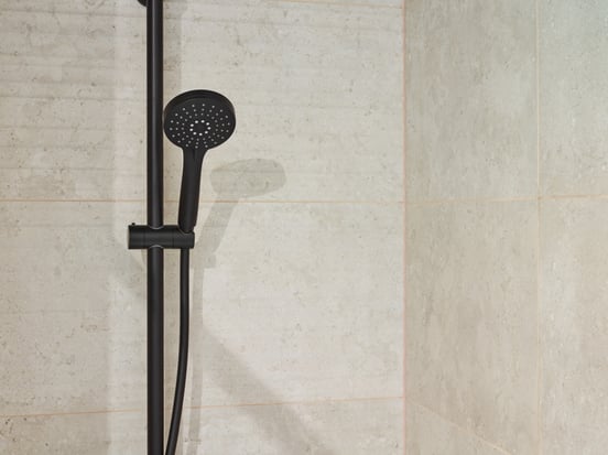 Blaufoss Round 300 colonne de douche de pluie mitigeur thermostatique noir mat