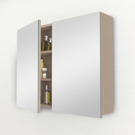 Balmani Legno spiegelkast 75 x 72 cm verweerd eiken