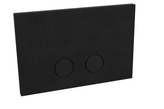 Presa Ribs Betätigungsplatte: Schwarz Matt, für UP320 oder UP720 Spülkasten